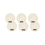 Lot de 6 sous - verres en feutre recyclé beige d10 Lot de 6 sous - verres en feutre recyclé beige d10