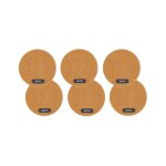 Lot de 6 sous - verres en feutre recyclé marron d10 Lot de 6 sous - verres en feutre recyclé marron d10