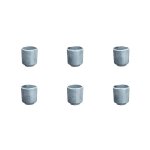 Lot de 6 tasses en grès gris d6. 5 Lot de 6 tasses en grès gris d6. 5