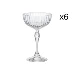 Lot de 6 verres  cocktail, transparent, 22 cl