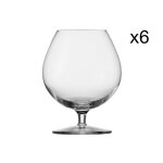Lot de 6 verres  cognac en cristallin, transparent, 58 cl