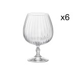 Lot de 6 verres  cognac, transparent, 65 cl