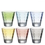 Lot de 6 verres colorés 215ml verre multicolore Lot de 6 verres colorés 215ml verre multicolore