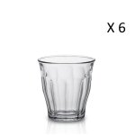 Lot de 6 - verre  eau 16 cl en verre tremp rsistant transparent