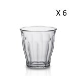 Lot de 6 - verre � eau - transparent - 25cl