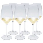 Lot de 6 - verre à vin blanc en verre fond doré Lot de 6 - verre à vin blanc en verre fond doré