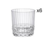 Lot de 6 verres  whisky, transparent, 38 cl