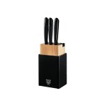 Lot de 8 couteaux de cuisine en inox noir Lot de 8 couteaux de cuisine en inox noir
