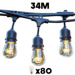 Lot de 8 guirlandes caoutchouc noir 6m