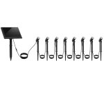 Lot de 8 spots solaires led plastique noir h27cm Lot de 8 spots solaires led plastique noir h27cm