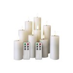 Lot de 9 bougies électriques à flamme led paraffine blanche Lot de 9 bougies électriques à flamme led paraffine blanche
