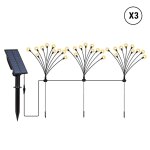 Lot de 9 torches solaires 90 boules plastique noir h70cm Lot de 9 torches solaires 90 boules plastique noir h70cm