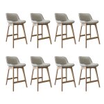 Lot de chaises d'lot et bar en chne et assise tissu 65cm