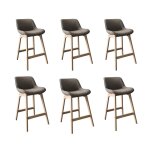 Lot de chaises d'�lot et bar en ch�ne et assise tissu 65cm