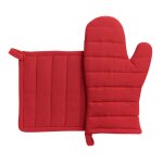 Lot gant / manique recyclé en coton rouge 15 x 30 Lot gant / manique recyclé en coton rouge 15 x 30