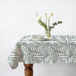 Lot nappe carrée + 2 serviettes de table déperlante feuillage Lot nappe carrée + 2 serviettes de table déperlante feuillage