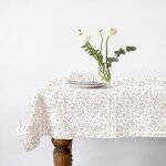 Lot nappe carrée + 2 serviettes de table déperlante floral Lot nappe carrée + 2 serviettes de table déperlante floral