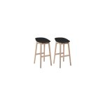 Lot de tabourets de bar en bois 65cm