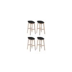 Lot de tabourets de bar en bois 65cm