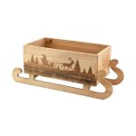 Luge en bois avec décor de noël Luge en bois avec décor de noël