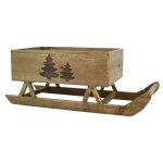 Luge en bois teint sapin