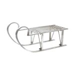 Luge dco en mtal argent