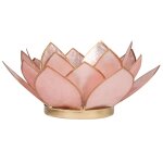 Lumignon lotus en nacre et métal rose Lumignon lotus en nacre et métal rose