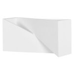 Luminaire mural en plastique blanc, 30x15cm