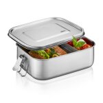 Lunch box petite en acier inoxydable argent
