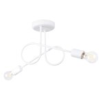 Lustre acier blanc h 26 cm