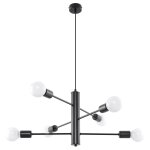 Lustre acier noir h 85 cm Lustre acier noir h 85 cm