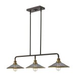 Lustre en acier treillis et acier doux finition bronze buckeye Lustre en acier treillis et acier doux finition bronze buckeye