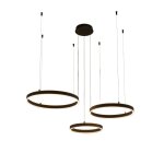 Lustre en aluminium, fer et pvc noir 89. 5 cm