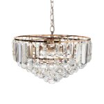 Lustre cristal dor