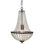 Lustre en cristal noir