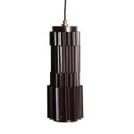 Lustre en laiton bordeaux 15x15x38 cm
