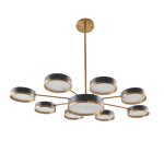 Lustre m�tal couleur laiton et noir - h159 cm