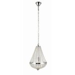 Lustre mtal cristal diamtre 30cm argent