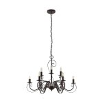 Lustre en mtal marron