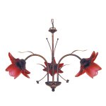 Lustres mtal, marron, h80xd60xp60cm