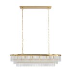 Lustre  pampille en laiton dor