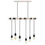 Lustre tosel , bois, blanc , h180xd80xp80cm