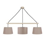 Lustre tosel , bois, naturel, h80x d30xp80cm