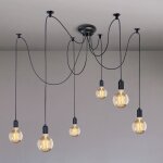 Lustre tosel , métal, noir , h 180xd80xp80 cm Lustre tosel , métal, noir , h 180xd80xp80 cm