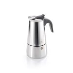 Machine a espresso 4 tasses en acier inoxydable argent