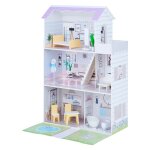 Maison de poupe avec accessoires 111. 5 cm, multicolore
