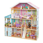 Maison de poupes en bois xxl rose 130, 5 x 33 x 129, 5 cm