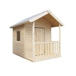 Maisonnette personnalisable avec balcon en sapin épicéa à peindre Maisonnette personnalisable avec balcon en sapin épicéa à peindre