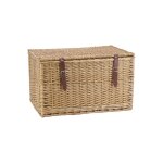 Malle en osier buff brun l62 grand modle