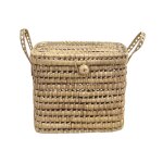 Malle de rangement feuille de palmier osier naturel 20 x 40 Malle de rangement feuille de palmier osier naturel 20 x 40